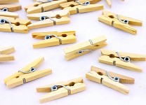 Mini kolíčky natur dřevěné - 48 mm - 24 ks