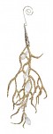 Dekorační větvička s krystaly champagne - závěs