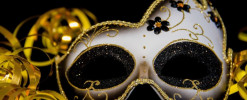 karnevalové masky a potřeby